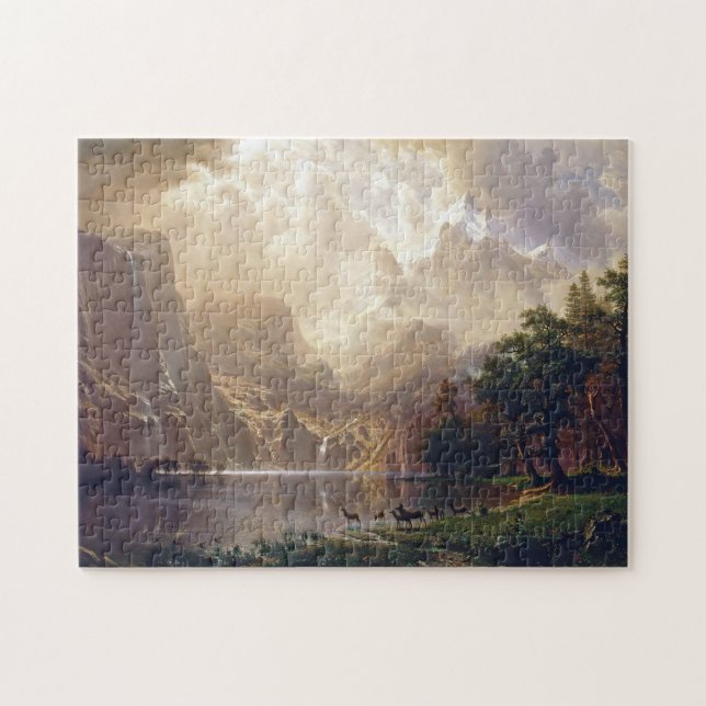 Quebra-cabeça Bierstadt Entre a Pintura de Sierra Nevada (Horizontal)