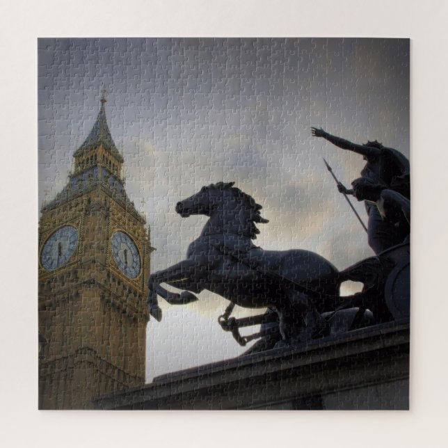 Quebra-cabeça Big Ben - Boadicea Statue London - 20x20 - 676 pc (Vertical)