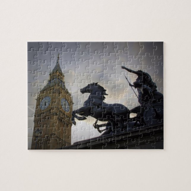 Quebra-cabeça Big Ben - Boadicea Statue - London 8x10 - 110 pc (Horizontal)