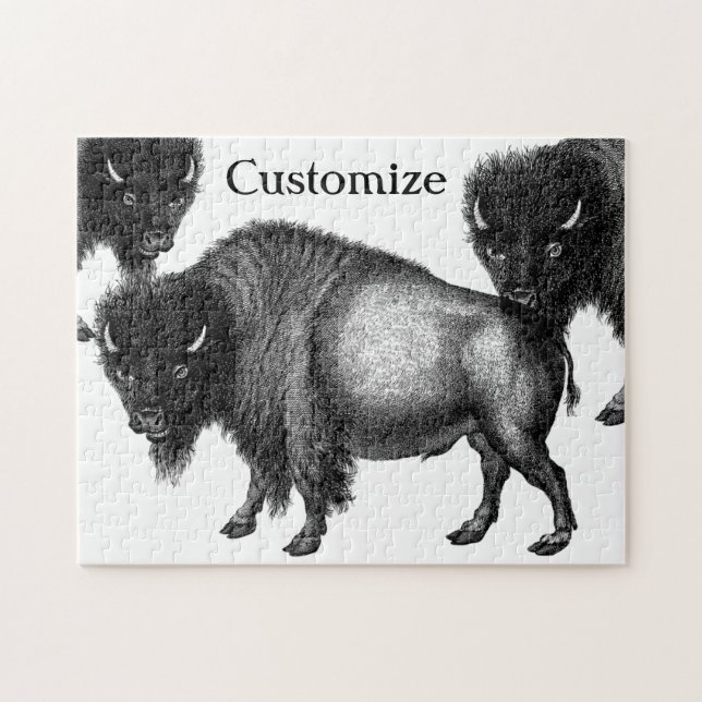 Quebra-cabeça Big Bison Buffalo Thunder_Cove (Horizontal)