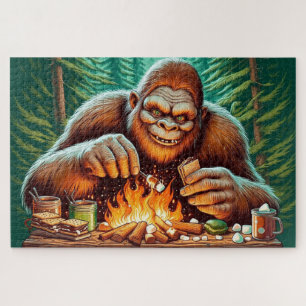 Quebra-cabeça Bigfoot e Campfire S’mores, Bigfoot Campfire