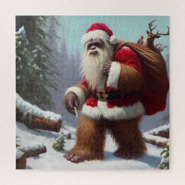 Quebra-cabeça Bigfoot Santa Claus (Vertical)