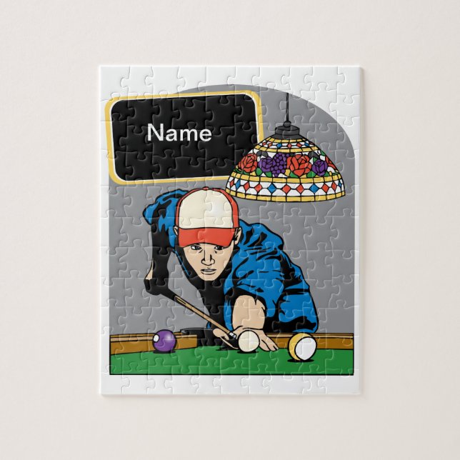 Quebra-cabeça Bilhar personalizados dos homens (Vertical)