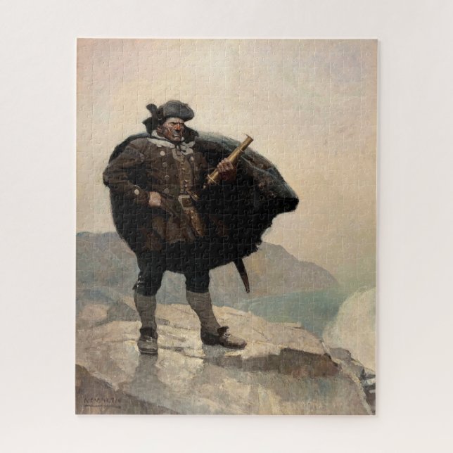 Quebra-cabeça Billy Bones, ilha do tesouro por N. C. Wyeth (Vertical)