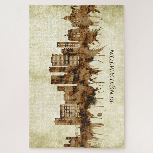 Quebra-cabeça Binghamton New York Cityscape (Vertical)