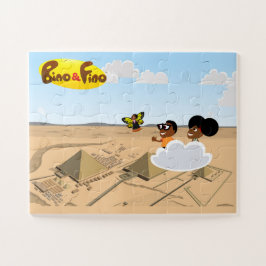 Quebra-cabeça Bino e Fino Egypt Pirâmides Kids Jigsera Quebra-ca