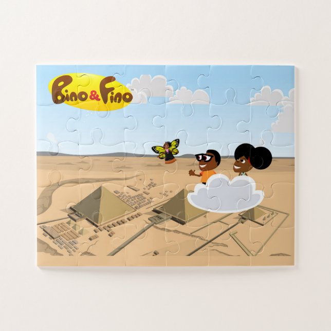 Quebra-cabeça Bino e Fino Egypt Pirâmides Kids Jigsera Quebra-ca (Horizontal)