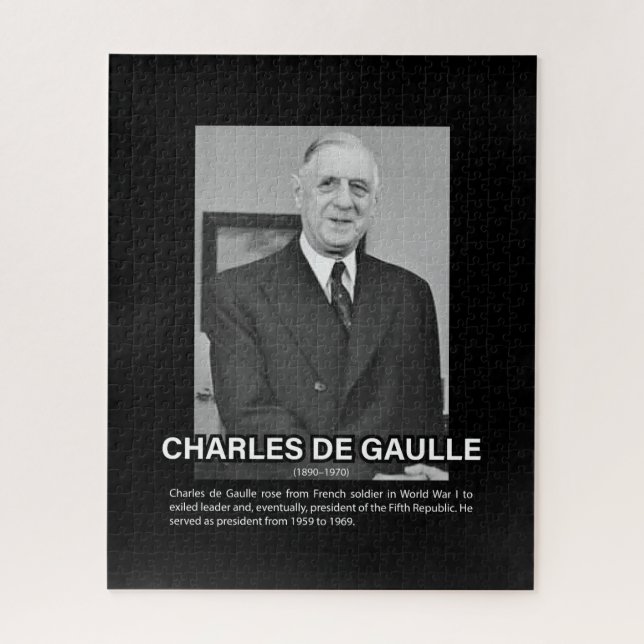 Quebra-cabeça Biografia de Charles de Gaulle (Vertical)