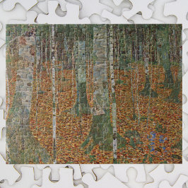 Quebra-cabeça Birch Forest por Gustav Klimt, Vintage Art Nouveau
