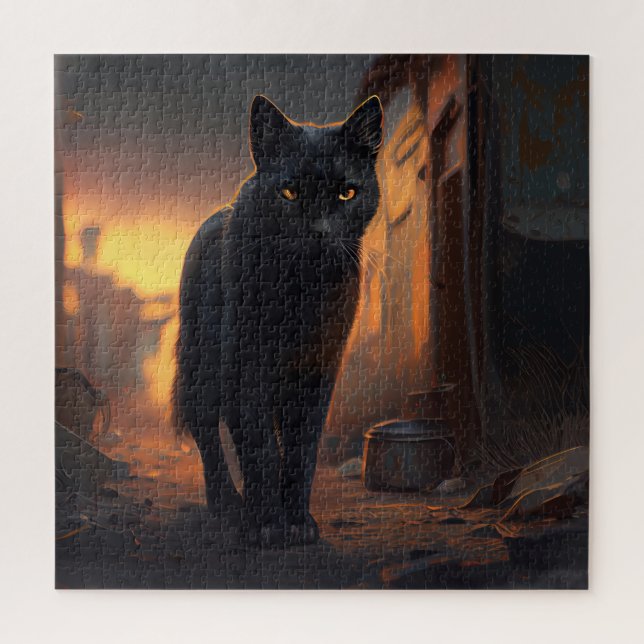 Quebra-cabeça Black Cat (Vertical)