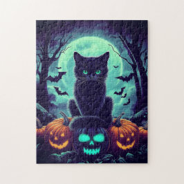 Quebra-cabeça Black Cat Halloween