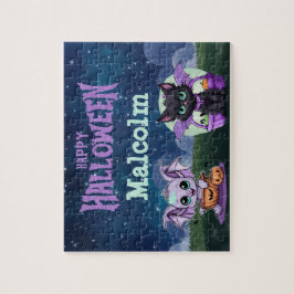 Quebra-cabeça Black Cat Halloween Kid Puzzle 