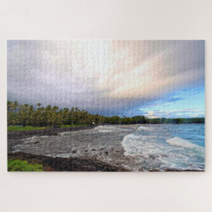 Quebra-cabeça Black Sand Beach - Big Island Hawaii - 20x30 poleg
