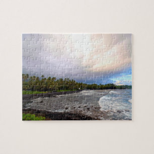 Quebra-cabeça Black Sand Beach - Big Island Hawaii - 8x10 polega