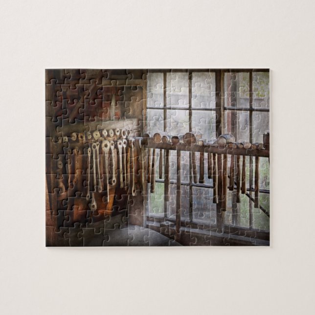 Quebra-cabeça Black Smith - Desenhar e martelos (Horizontal)