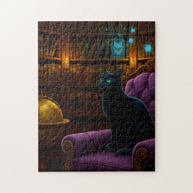Quebra-cabeça BlacknCat na Biblioteca  (Vertical)