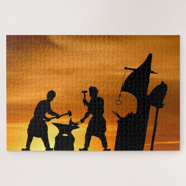 Quebra-cabeça Blacksmith Sunset. (Horizontal)