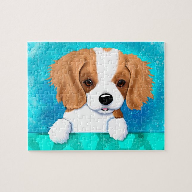 Quebra-cabeça Blenheim Cavalier Spaniel Puppy (Horizontal)