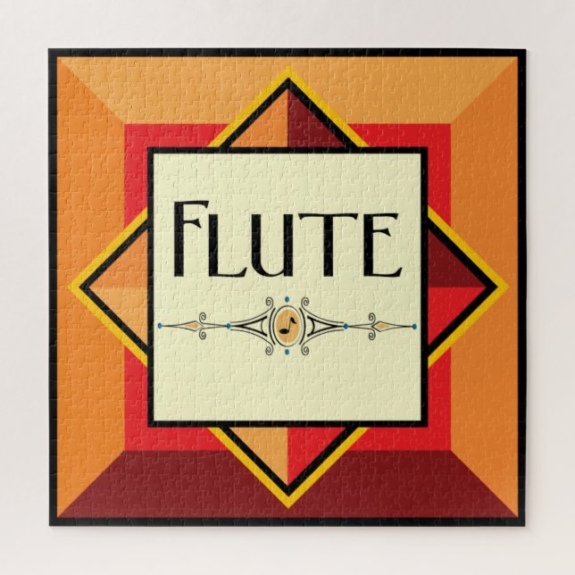 Quebra-cabeça Bloco decorativo de flauta (Vertical)