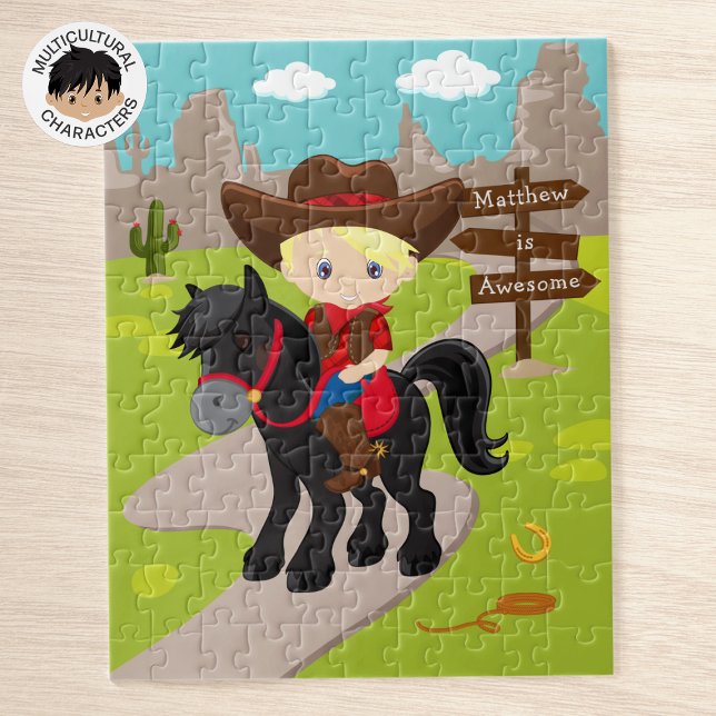 Quebra-cabeça Blonde Personalizado Cowboy Jigsee (Criador carregado)
