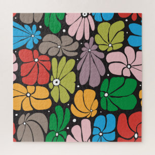 Quebra-cabeça Blossomas Grandes Retro Floral Sem Vista