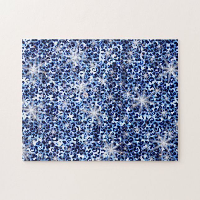 Quebra-cabeça Blue Cheetah Sparkles (Horizontal)