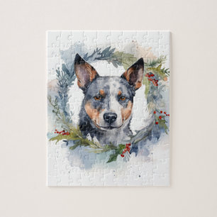 Quebra-cabeça Blue Heeler Fúria Natal Festiva