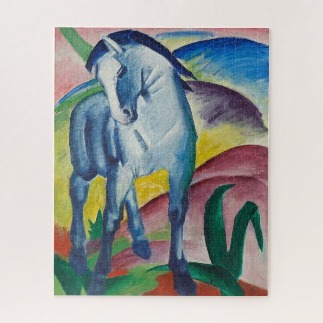 Quebra-cabeça Blue Horse Franz Marc Painting (Vertical)