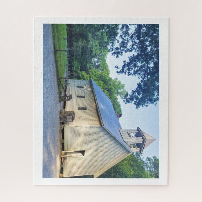 Quebra-cabeça Blue Ridge Parkway - Igreja Batista Cades Cove (Vertical)