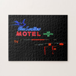 Quebra-cabeça Blue Swallow Motel Sinal, Rota 66, Tucumcari, N.M.