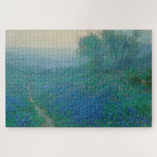 Quebra-cabeça Bluebonnets no amanhecer, Onderdonk (Horizontal)