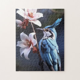 Quebra-cabeça Bluejay e Flores
