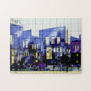 Quebra-cabeça Blues de salvamento da cidade da arquitetura de ab