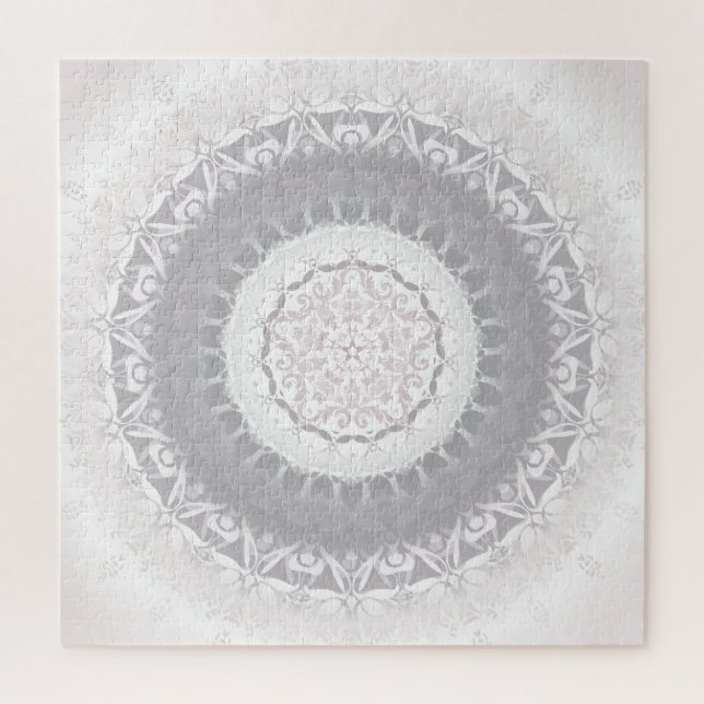 Quebra-cabeça Blush Cinza Mandala (Vertical)