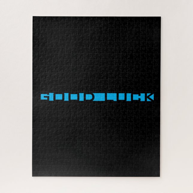 Quebra-cabeça Boa sorte Duro preto  preto complicado desafiando  (Vertical)