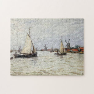 Quebra-cabeça Boats na Holanda perto da Arte Bela Zaandam Monet