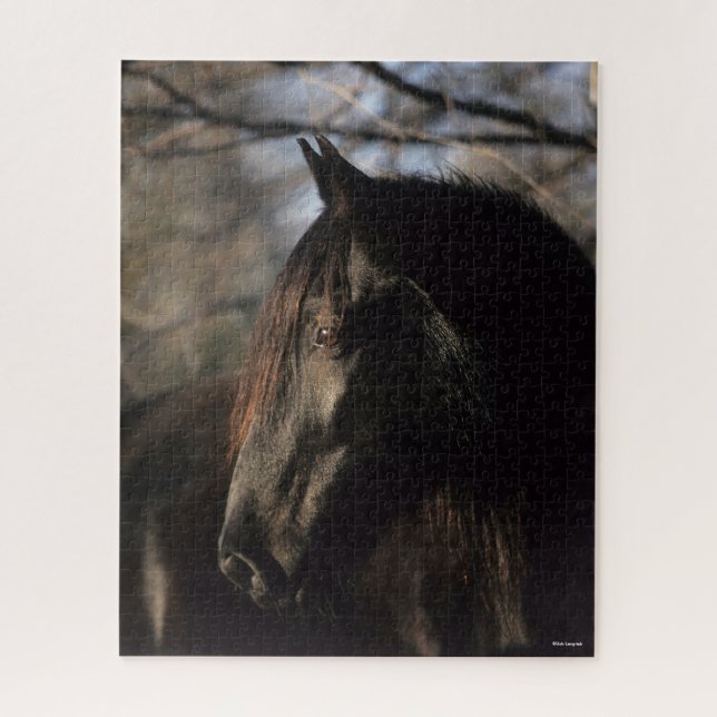 Quebra-cabeça Bob Langrish | Black Tennessee Walker Headshot (Vertical)