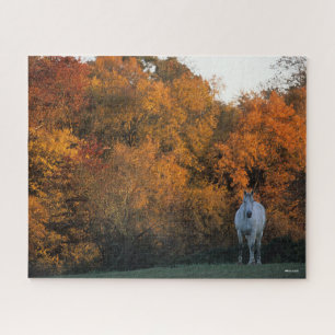 Quebra-cabeça Bob Langrish Cinza Warmblood Horse no outono