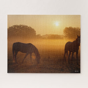 Quebra-cabeça Bob Langrish Dois Árabes Em Mist No nascer Do Sol