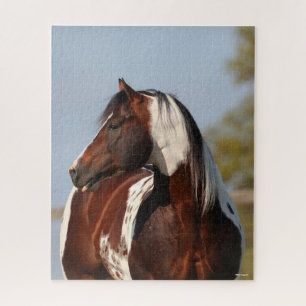 Quebra-cabeça Bob Langrish Tobiano Paint Stallion Headshot