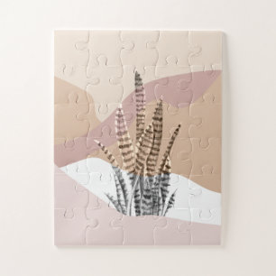 Quebra-cabeça Boho Abstrato Modern Succulent