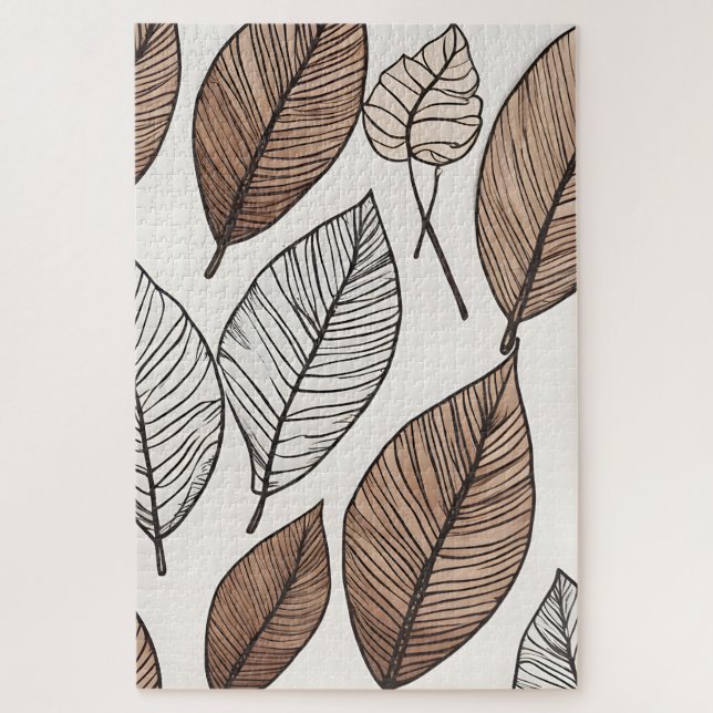 Quebra-cabeça Boho deixa a arte (Vertical)