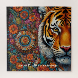 Quebra-cabeça Boho Tiger Mandala