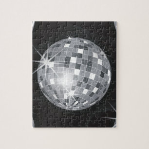 Quebra-cabeça bola de disco prateado