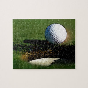 Quebra-cabeça Bola de Golfe e Buraco - Arte Esportiva