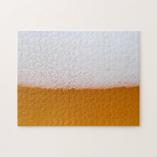 Quebra-cabeça Bolhas de cerveja fria e espuma