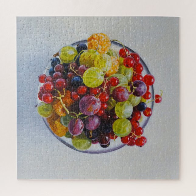 Quebra-cabeça Boliche de Berries - Vida Fruta Estática Hiperreal (Vertical)