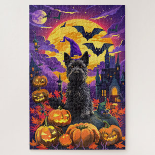 Quebra-cabeça Bolinho de Bruxas de Terrier Halloween, escocês Sp