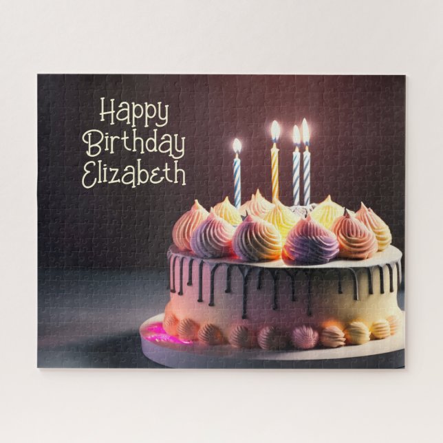 Quebra-cabeça Bolo de aniversário (Horizontal)