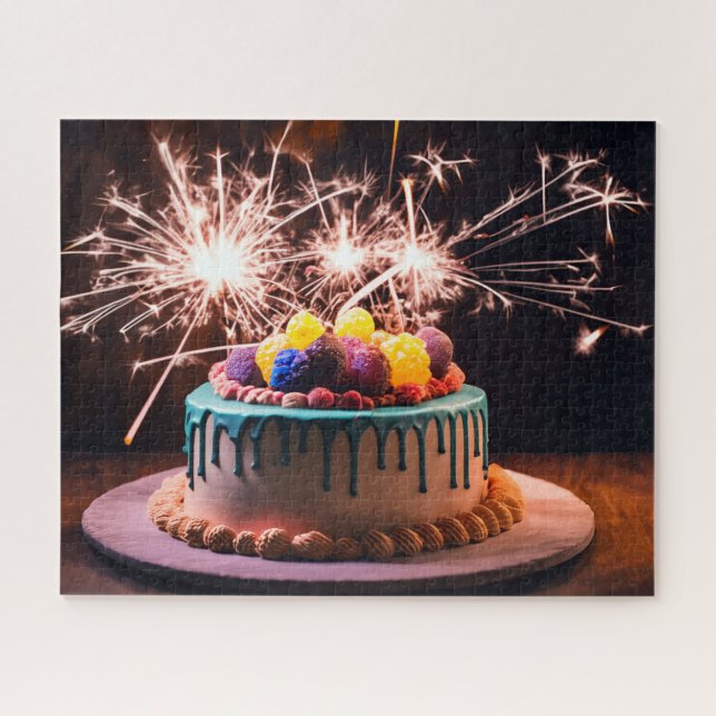 Quebra-cabeça Bolo de aniversário (Horizontal)
